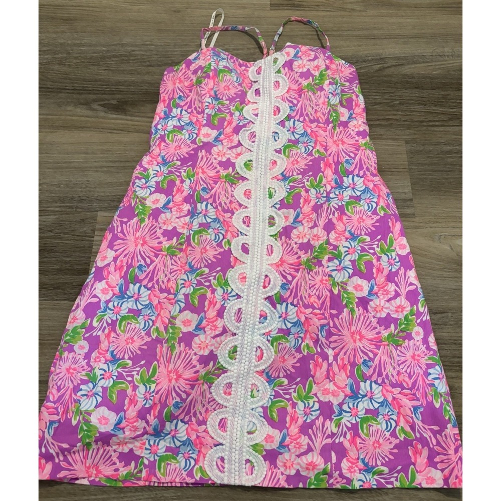 Lilly Pulitzer Shelli Stretch Dress Amethyst Moms The Word 12 Floral Lace